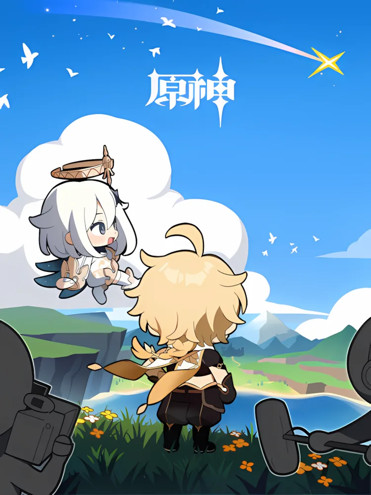 《Геншинский удар》Ёнкома (4-кома)